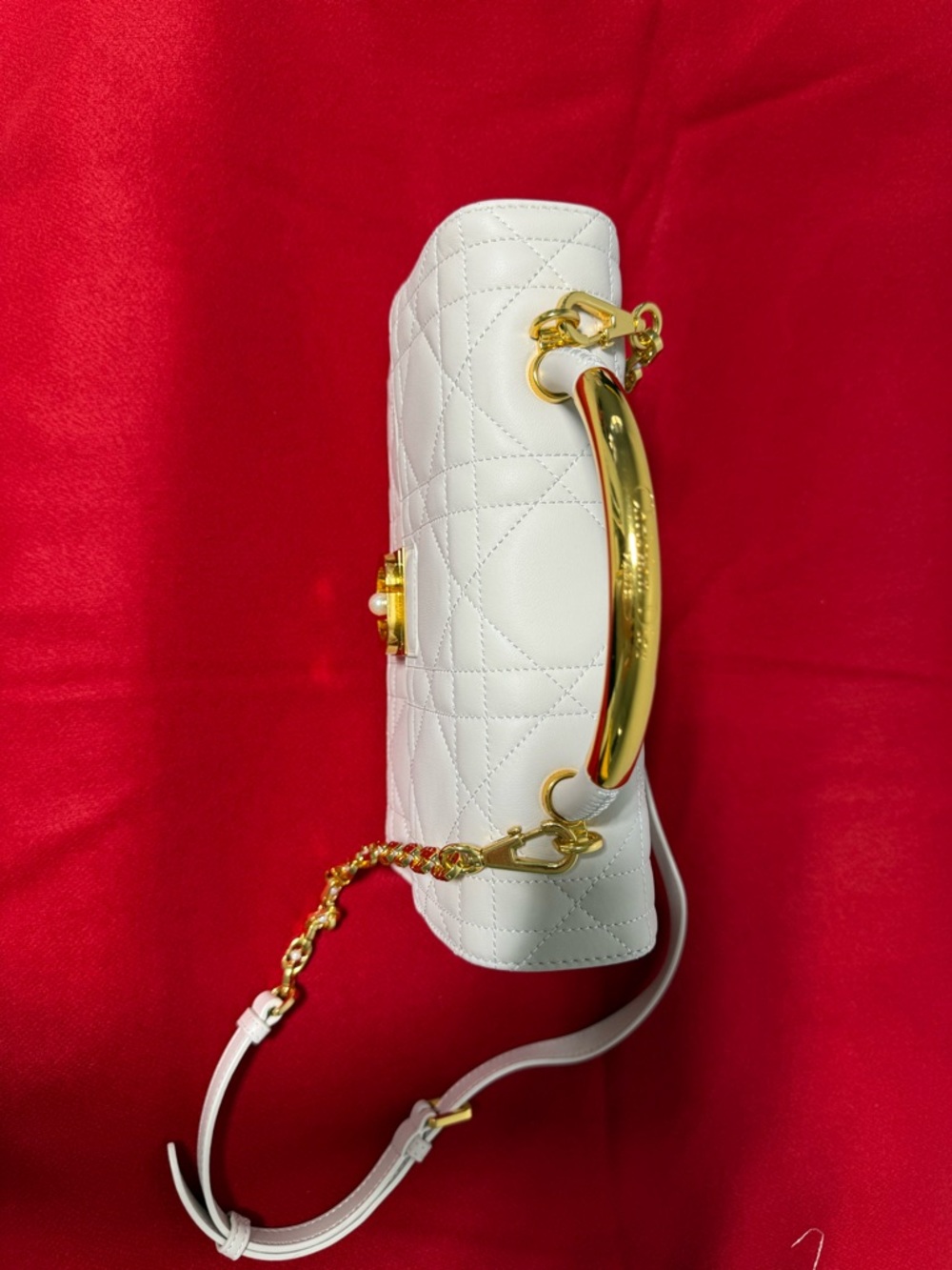 Dior Beige Quilted Top-Handle Satchel with Gold Hardware Limited Edition 2024 - Picture 6 of 9
